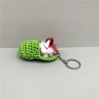 Cute Sleepy Cat Keychain