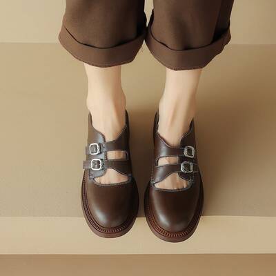 CHIKO Adaline Round Toe Block Heels Mary Jane Shoes