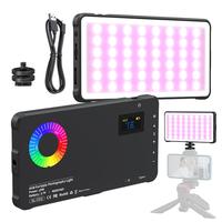 USB Rechargeable Photography Light, Portable RGB Color Changing Light for Camera, Portable Selfie Light for Live Streaming V...