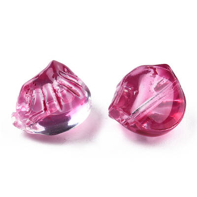 Transparent Spray Painted Glass Beads