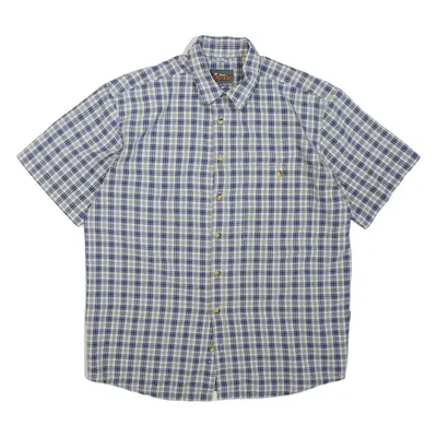 BIG BEAR Mens Shirt Blue Check M