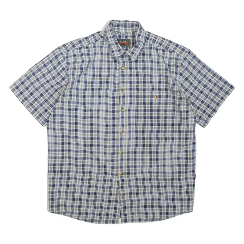 BIG BEAR Mens Shirt Blue Check M
