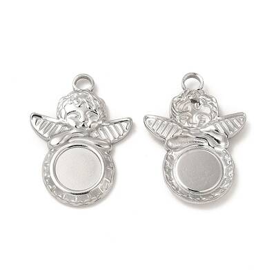 Tarnish Resistant 304 Stainless Steel Pendant Cabochons Settings