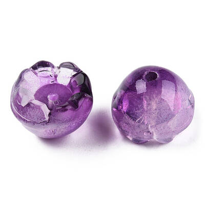 Transparent Spray Painted Glass Beads