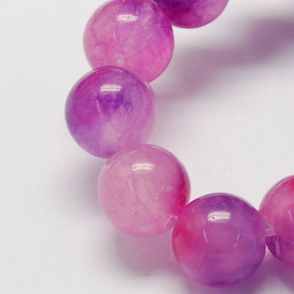 Two Tone Natural White Jade Bead Strands