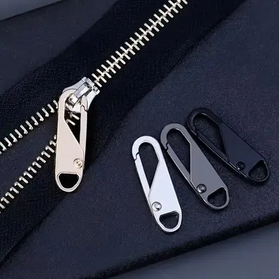 4pcs/set Random Color Stainless Steel Zipper Pull Replacement  Kit, Zipper Replacement Kit, Zipper Replacement Kit for Jacket...