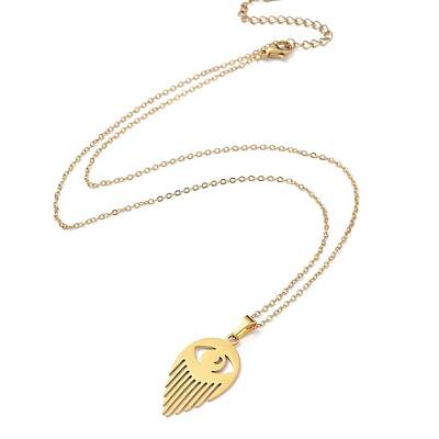 201 Stainless Steel Eye Pendant Necklace with Cable Chains