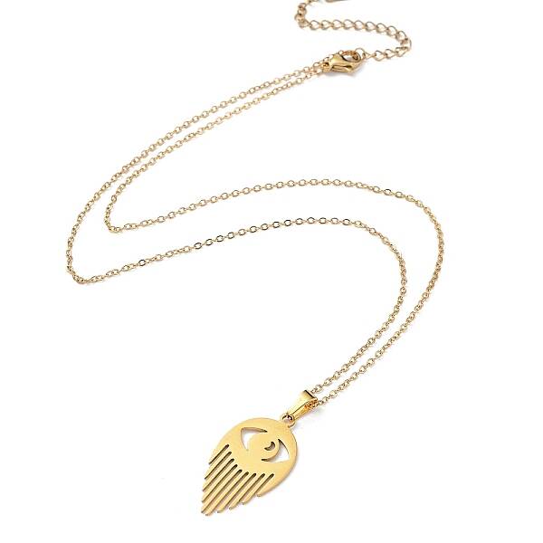 201 Stainless Steel Eye Pendant Necklace with Cable Chains