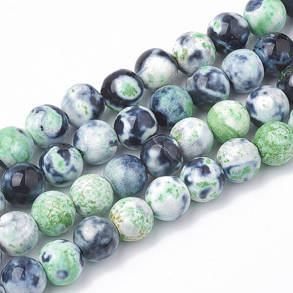 Dyed Natural Fire Crackle Agate Beads Strands