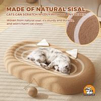 NICEPLUS Pet Sisal Cat Scratcher Cardboard Lounge Bed - Multi-Purpose Dog & Cat Furniture, 24x15x3.5 Inch, Anti-Slip Design, ...