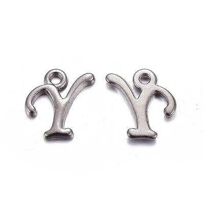 Gunmetal Plated Alloy Letter Pendants