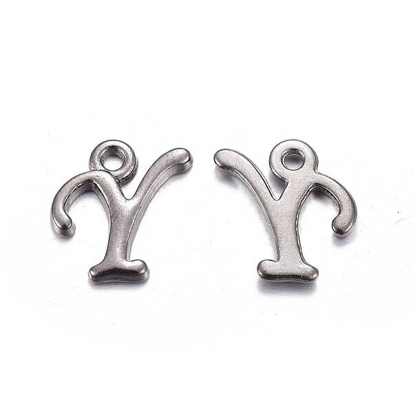 Gunmetal Plated Alloy Letter Pendants
