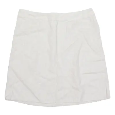 FRENCH CONNECTION Womens A-Line Skirt Beige Short Linen UK 10
