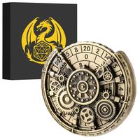 7 in 1 Gear Design Dice Wheel, 1 Count Metallic Dice Turntable, Dice Game Toy, Durable Dice Game Accessories for DND Dice Set...