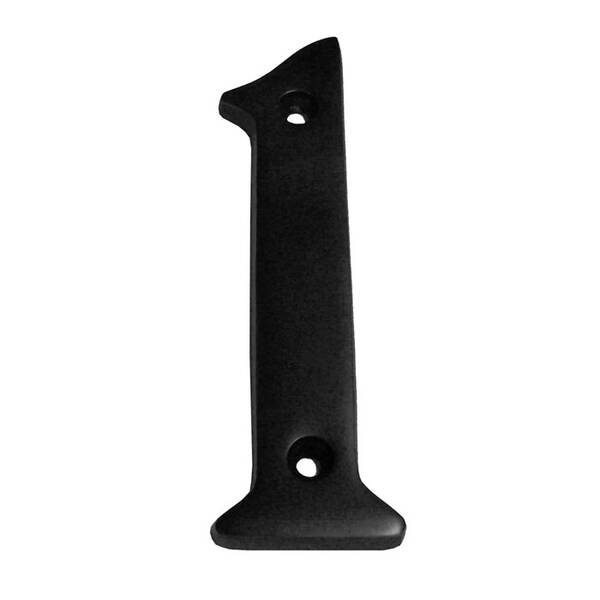 Better Home Products 4 Solid Brass House Number #1, Matte Black