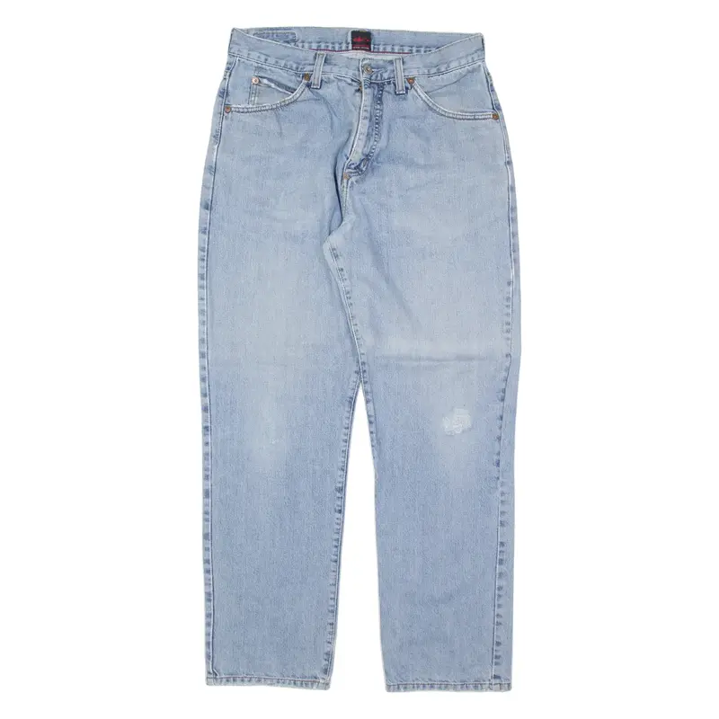 BIG STAR Distressed Mens Jeans Blue Regular Straight W33 L30