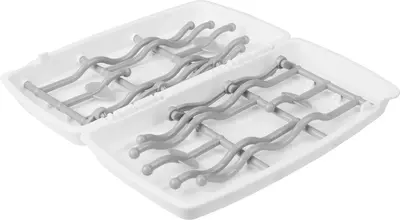 BabyOno Bottle Drying Rack Bottle Drainer I. White