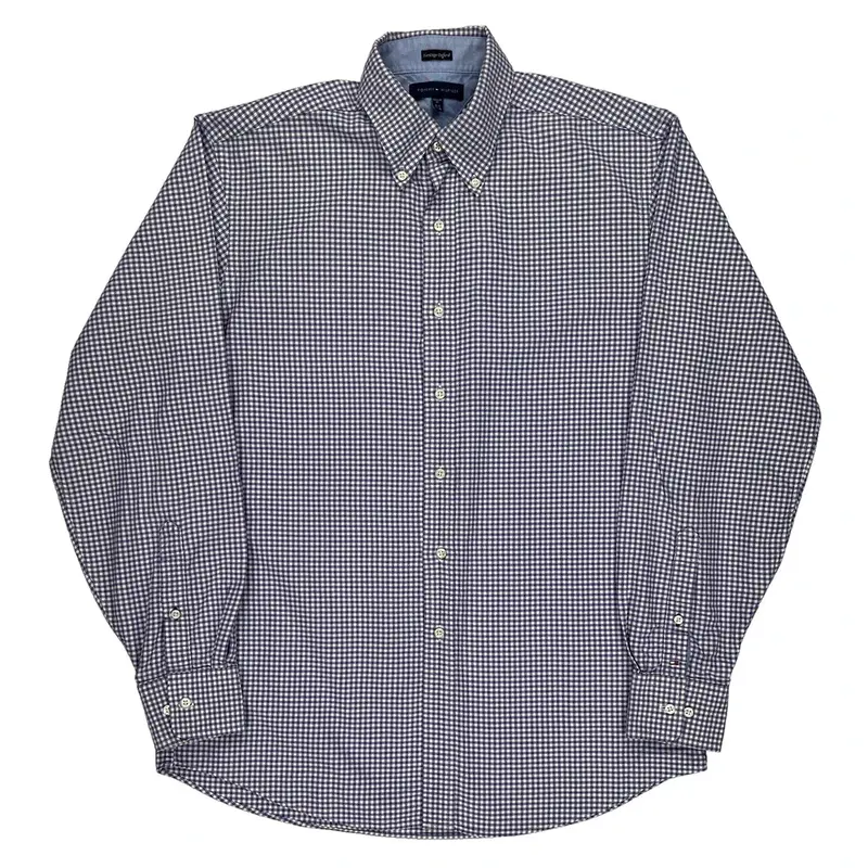 Tommy Hilfiger Checked Shirt - Medium Purple Cotton