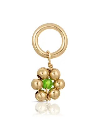 Flowercita May Emerald Charm | Metal Color: Gold