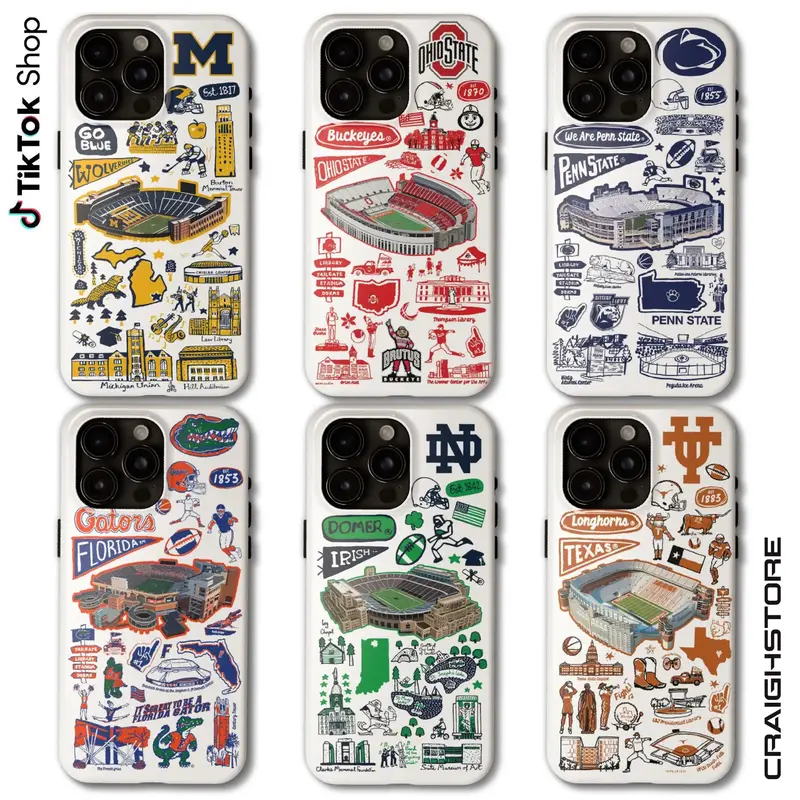 All Team College Football Phone Case, National Collegiate Athletic Association Team Collection Phone Cover, Gifts For Varsity...