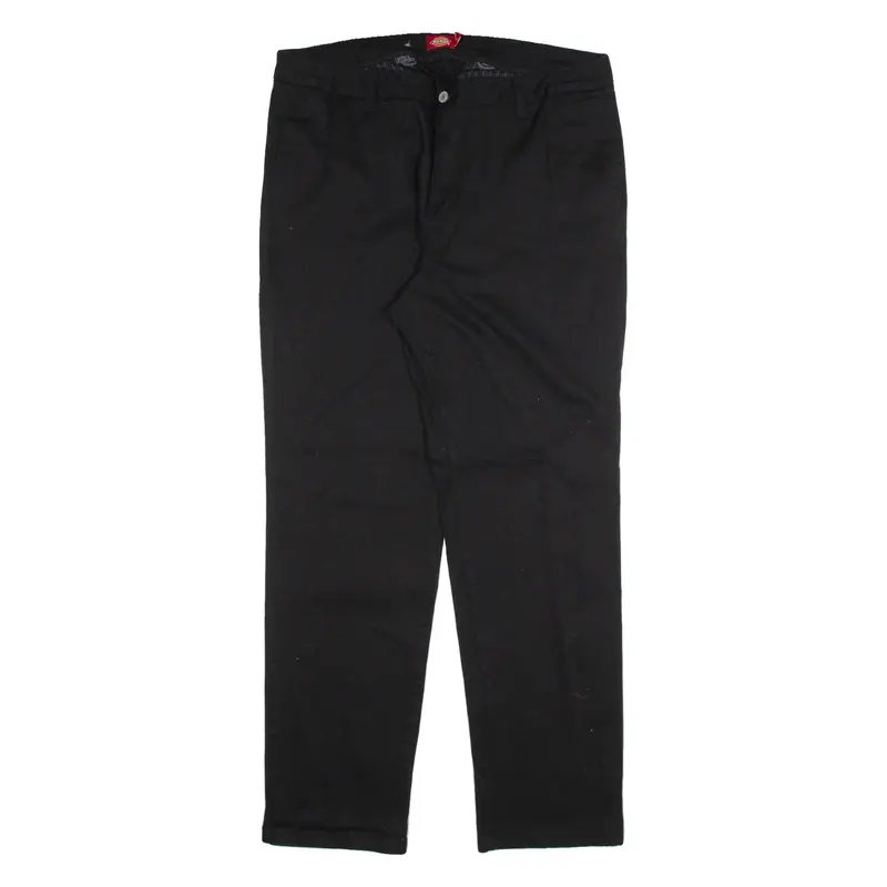 DICKIES Womens Trousers Black Regular Straight W36 L31