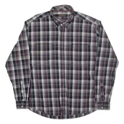BEN SHERMAN Mens Shirt Purple Check Long Sleeve XL