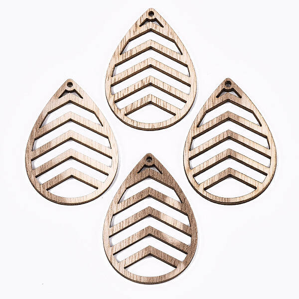 Unfinished Hollow Wood Big Pendants