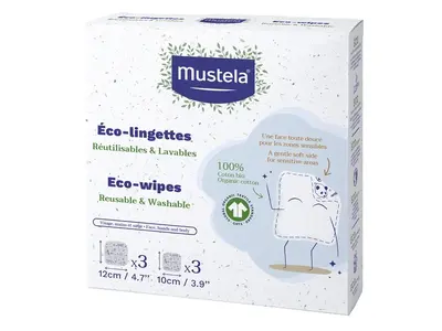 Mustela Eco Reusable & Washable Wipes Kit x6 wipes