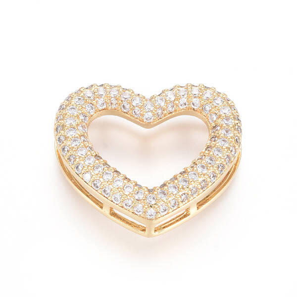 Brass Micro Pave Clear Cubic Zirconia Multi-Strand Links
