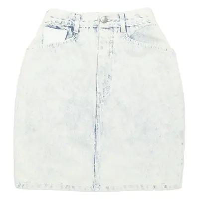 CODE NOUVEAU Womens Straight Skirt Blue Knee Length Denim XXS