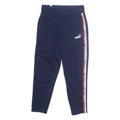 PUMA Womens Track Pants Blue Tapered UK 8 W28 L26