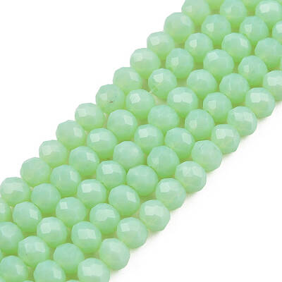 Opaque Solid Color Glass Beads Strands