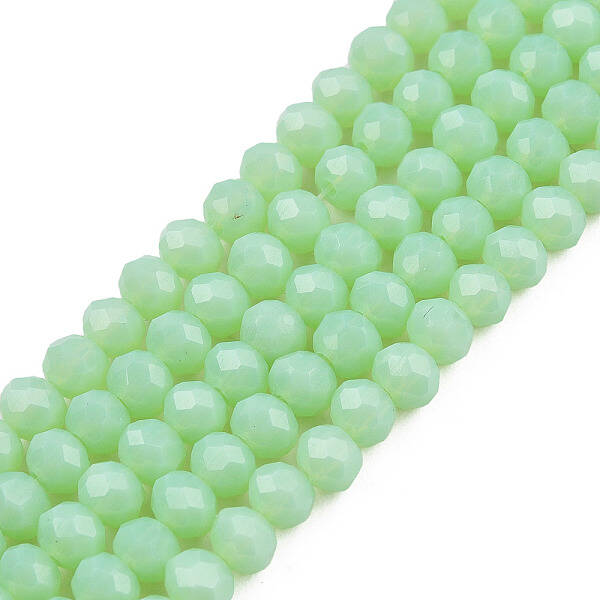Opaque Solid Color Glass Beads Strands