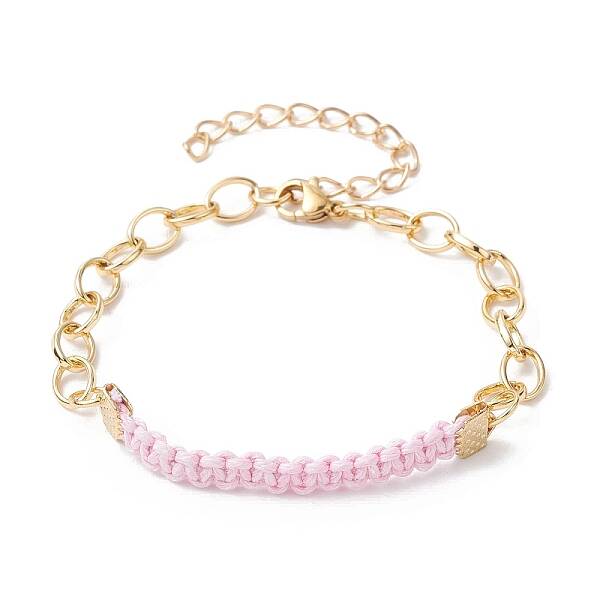 Waxed Cotton Cords Braided Link Bracelets