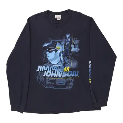 Jimmie Johnson 48 Chase Authentics Nascar Long Sleeve T-Shirt - XL Navy Cotton