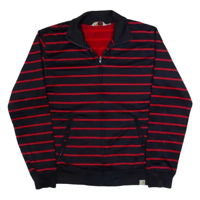 CARHARTT Mens Track Jacket Blue Striped L