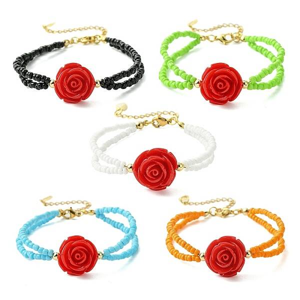 Glass Seed Beads Multi-strand Bracelets