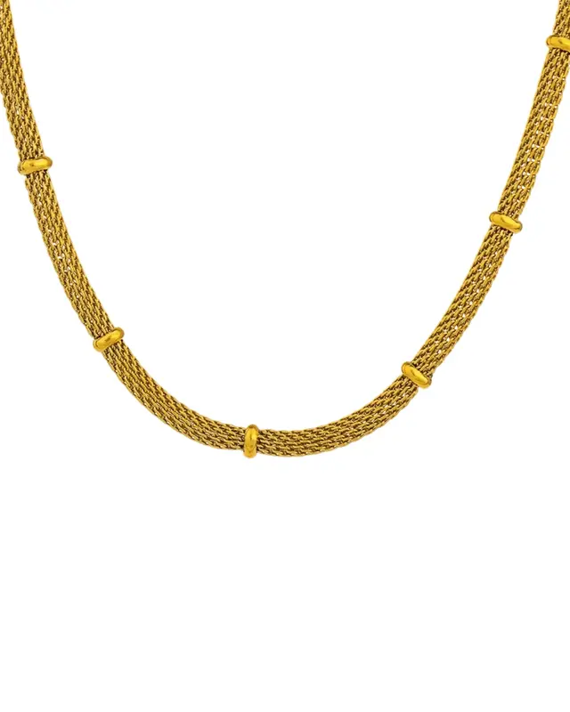18K Gold Rope Chain Necklace