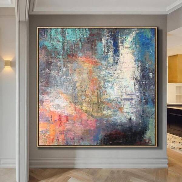 Abstract Acrylic Artwork Paintings On Canvas Oversized Painting Colorful Painting | VOYAGE