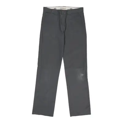 Dickies Trousers - 30W UK 10 Grey Cotton