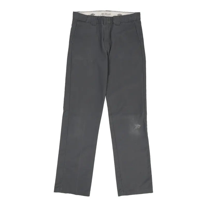 Dickies Trousers - 30W UK 10 Grey Cotton
