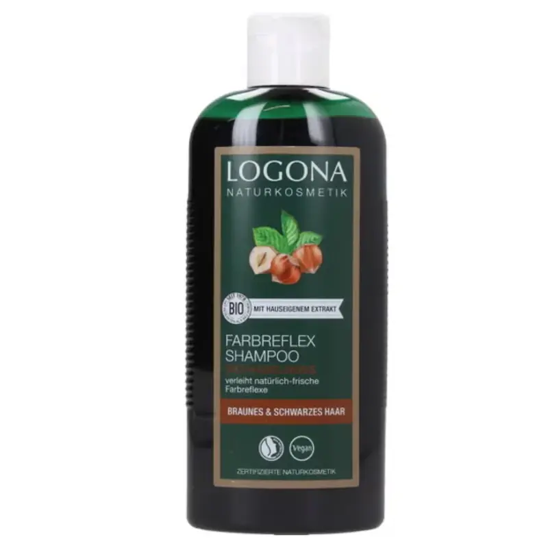 Logona Reflective Shampoo - Black and Brown Hair, 250 ml