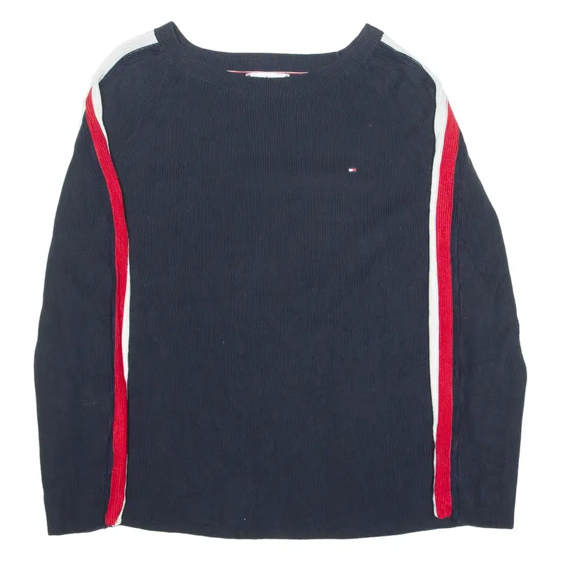 TOMMY HILFIGER Womens Jumper Blue Tight Knit M