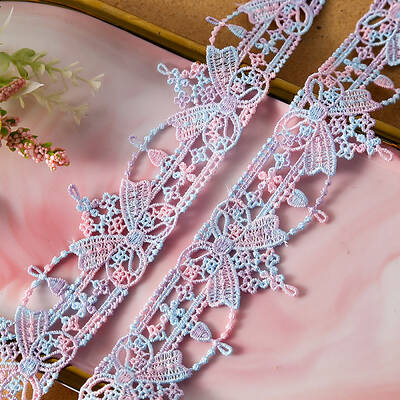 Floral Embroidery Sew on Polyester Ribbon Patches
