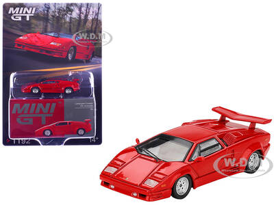 Lamborghini Countach 25th Anniversary Red Limited Edition 1/64 Diecast Model Car by Mini GT