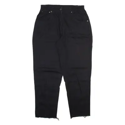 EXPLORER Womens Trousers Black Relaxed Tapered W30 L28