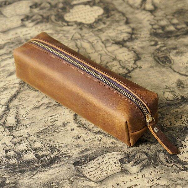 Rectangle Leather Pen Bags