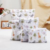 Cute Cartoon Animal Pattern Diaper Bag, 3 Counts Waterproof Bag for Baby, Baby Diaper Bag, Lightweight Diaper Handbag, Diaper...