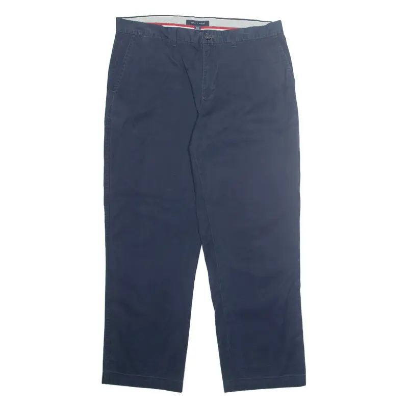 TOMMY HILFIGER Chino Mens Trousers Blue Regular Straight W36 L30
