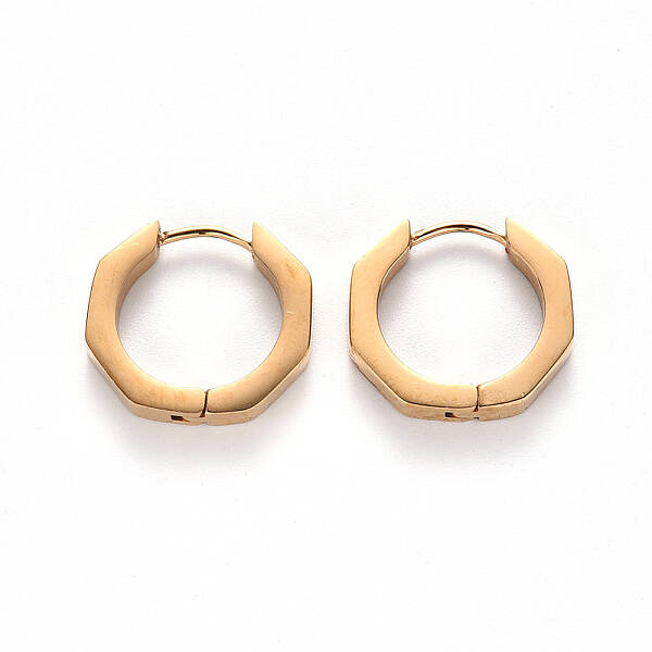 PVD Vacuum Plating 304 Stainless Steel Huggie Hoop Earrings